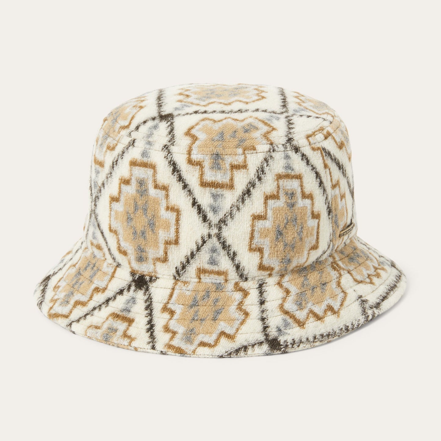 Navajo Jersey Bucket Hat Off White / Beige