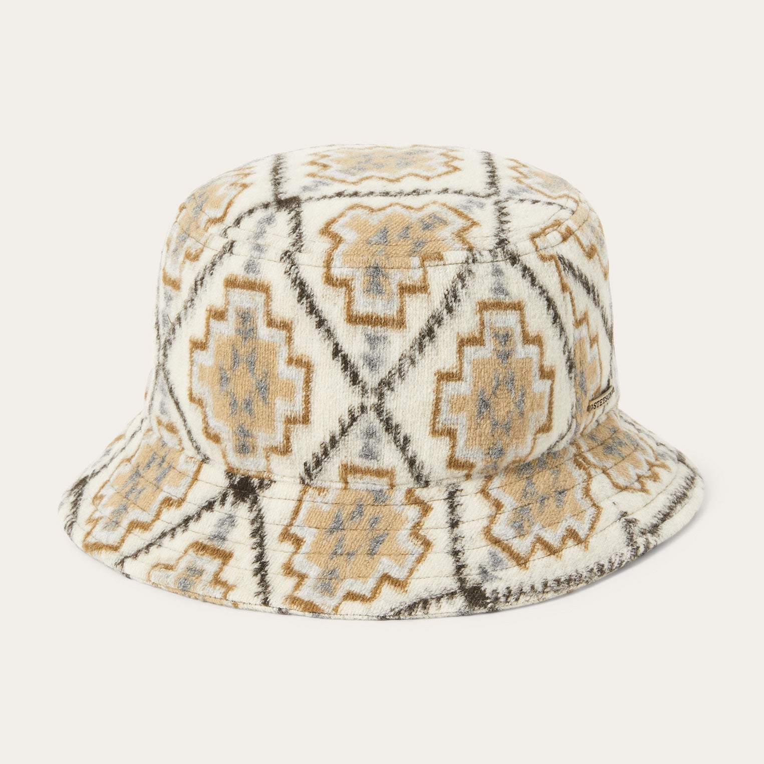 Navajo Jersey Bucket Hat Off White / Beige