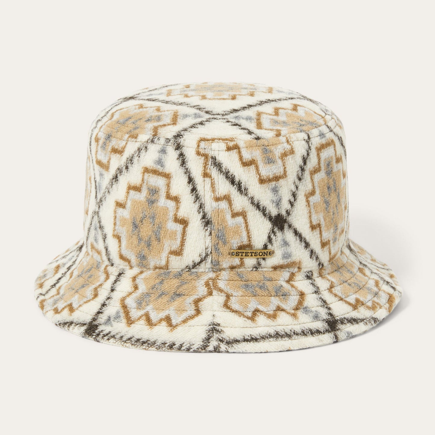 Navajo Jersey Bucket Hat Off White / Beige