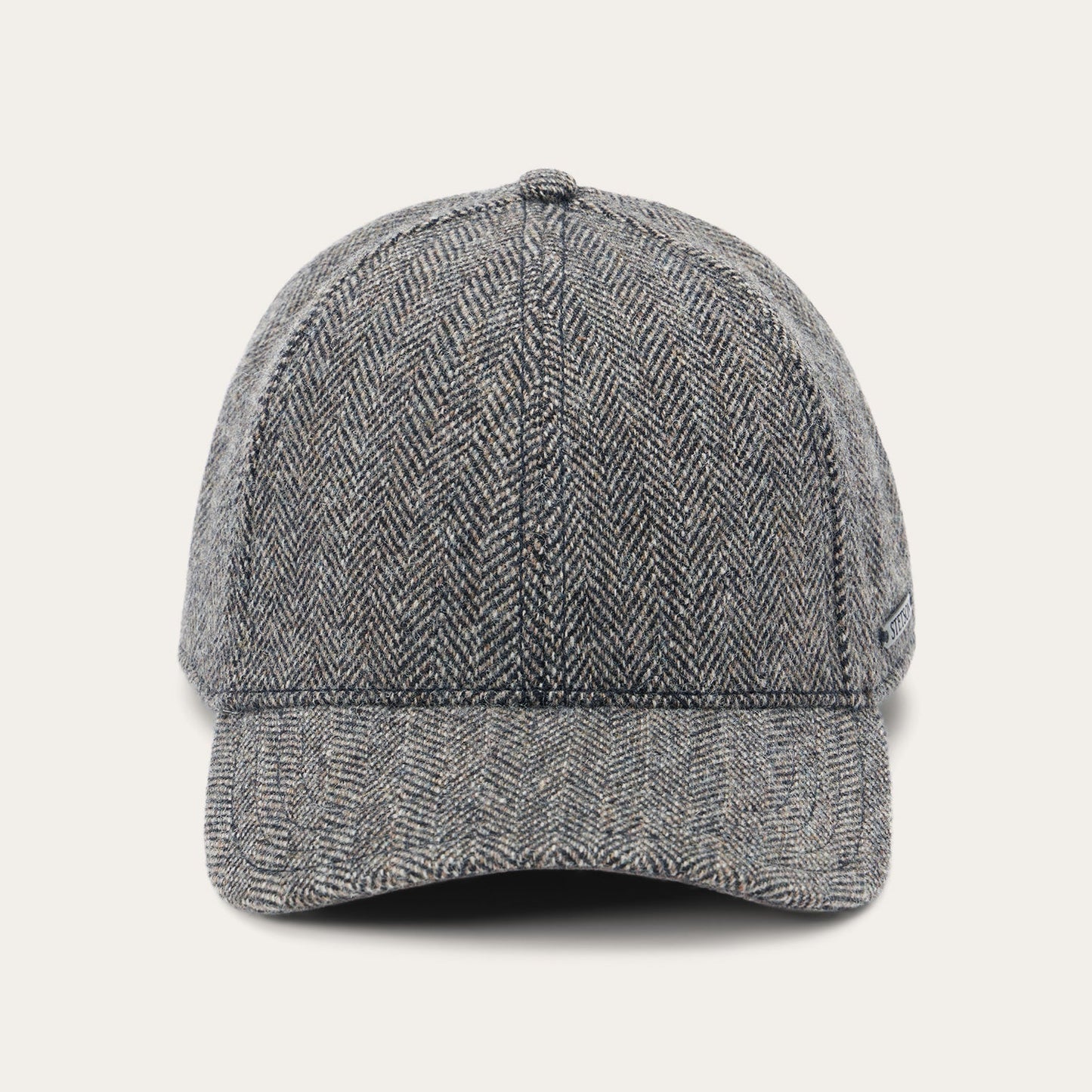 Wool Herringbone Baseball Cap Anthra Melange Herringbone