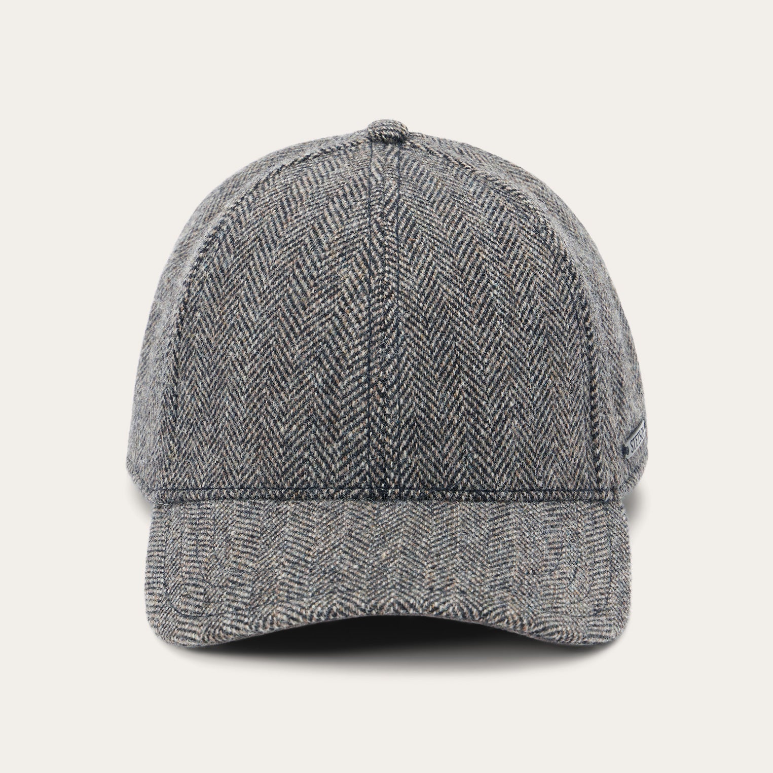 Wool Herringbone Baseball Cap Anthra Melange Herringbone