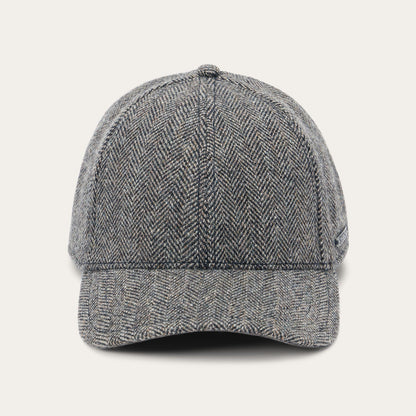 Wool Herringbone Baseball Cap Anthra Melange Herringbone
