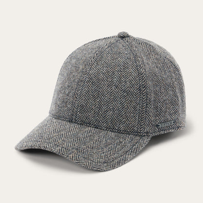 Wool Herringbone Baseball Cap Anthra Melange Herringbone