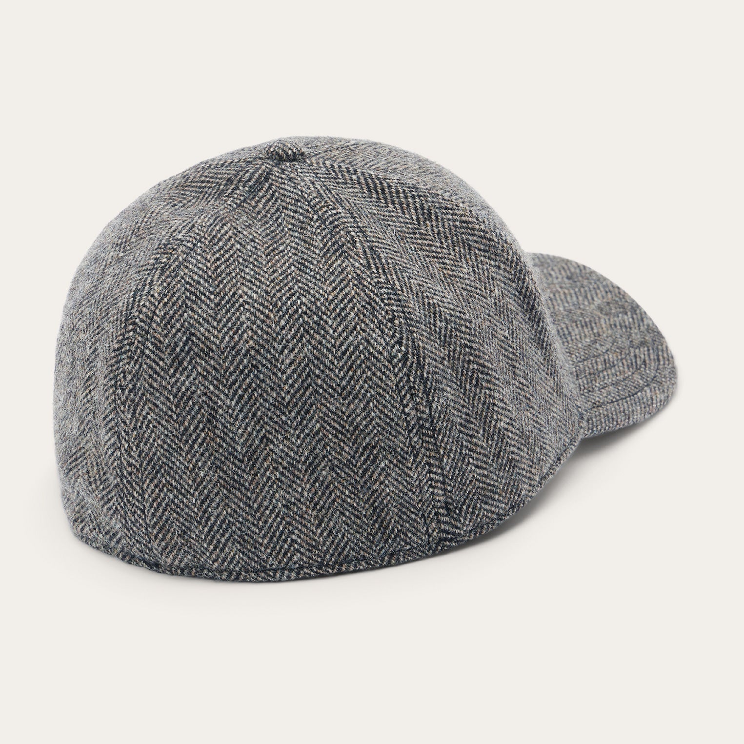 Wool Herringbone Baseball Cap Anthra Melange Herringbone