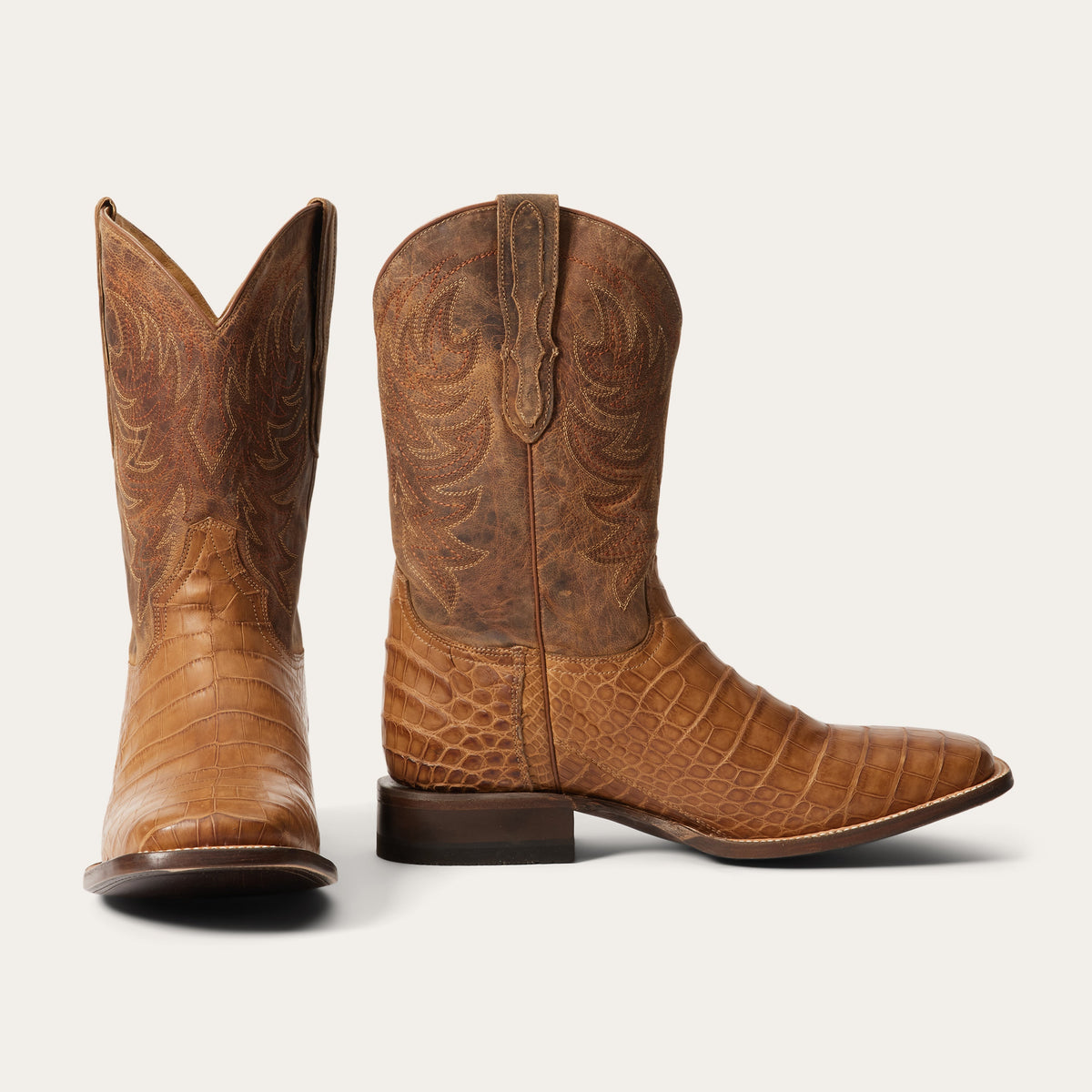 Aces Alligator Boots Tan