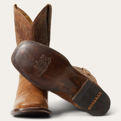 Aces Alligator Boots Tan