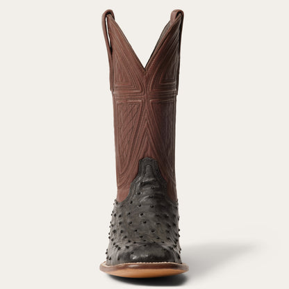 Dillon Ostrich Boots Black