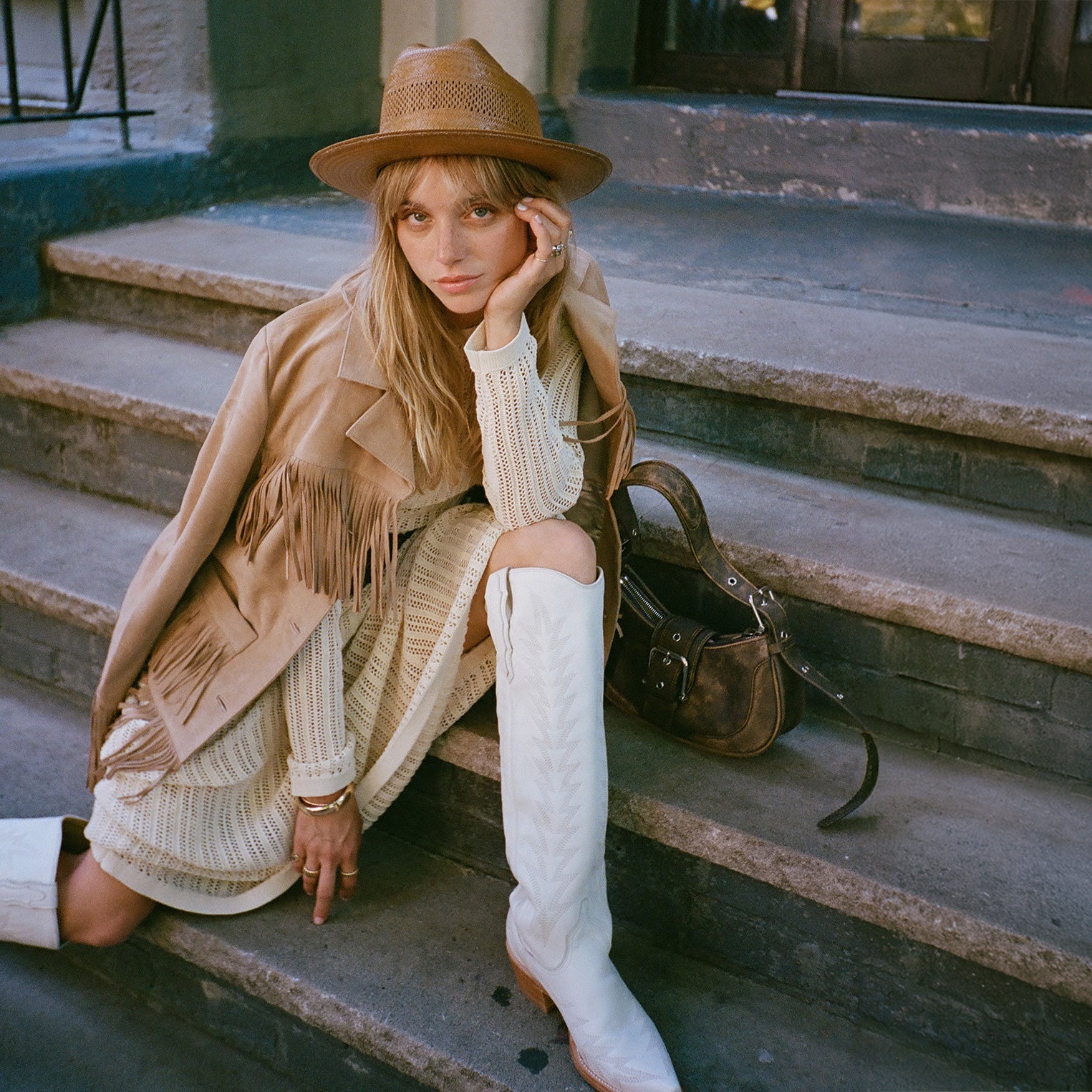 Sarah Boots White