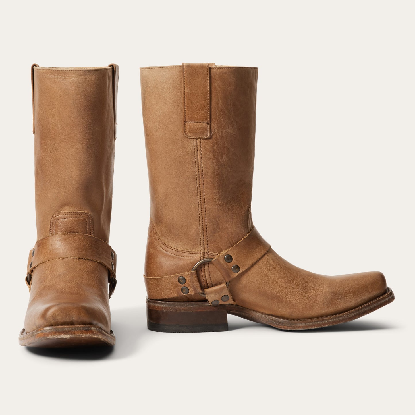 Heritage Harness Boots Burnished Vintage Tan