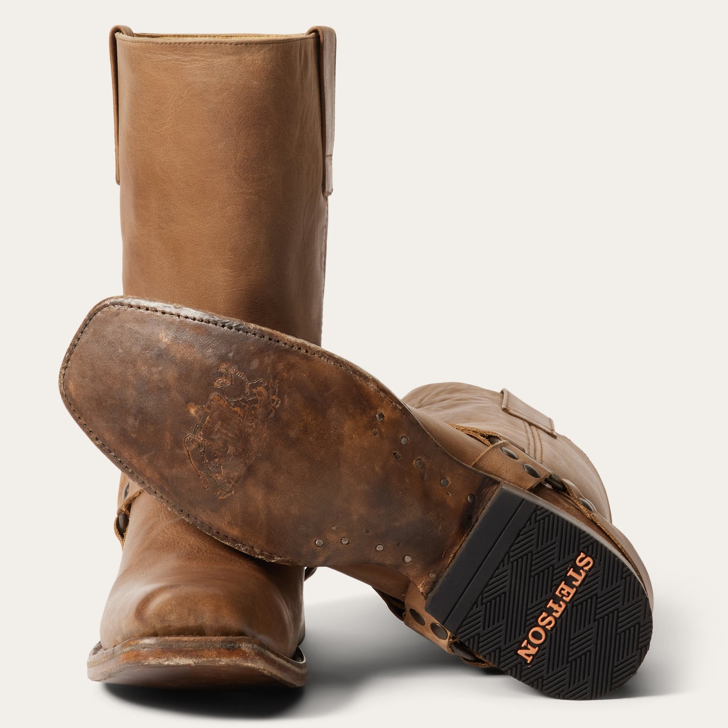Heritage Harness Boots Burnished Vintage Tan