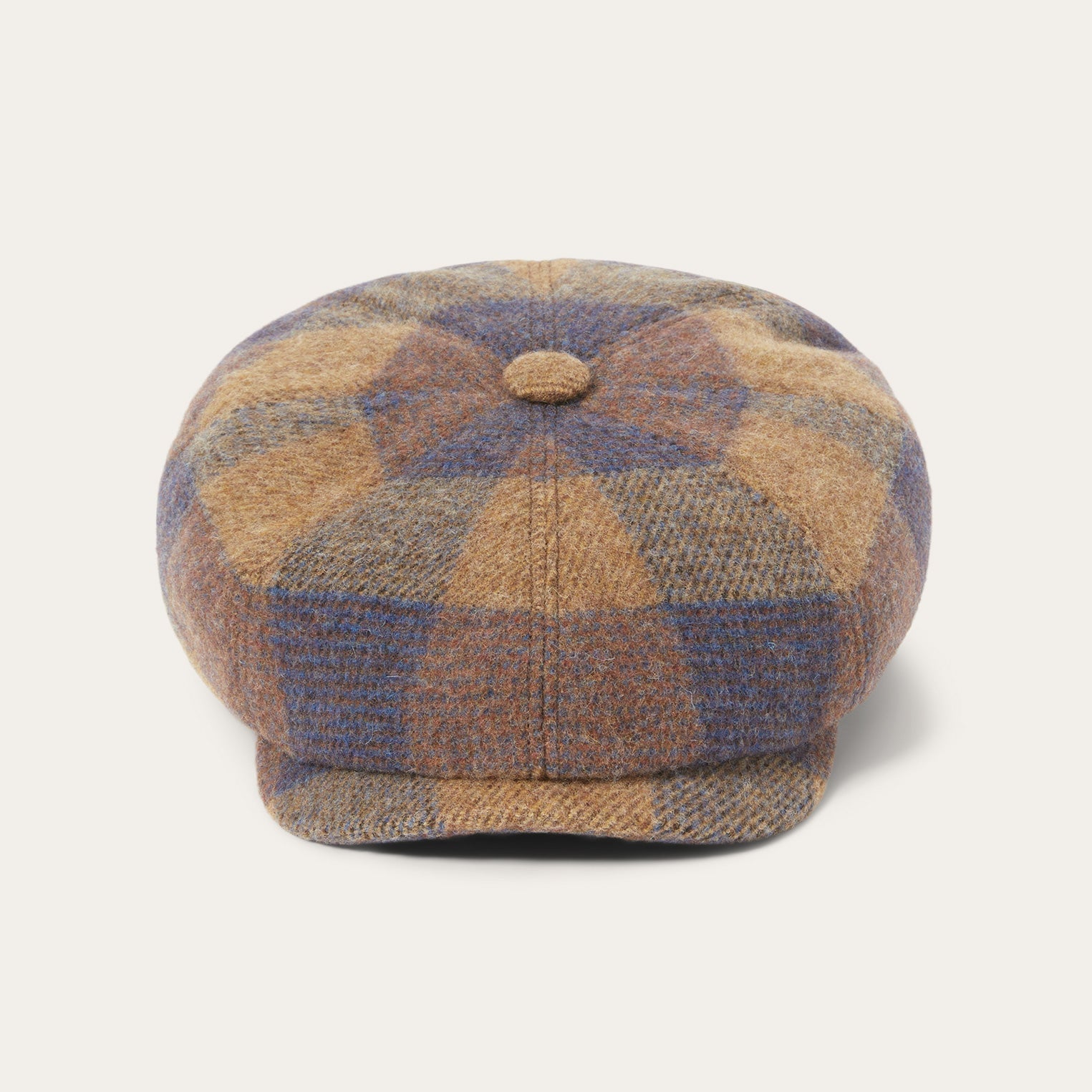 Wool Check Hatteras Cognac/Sand/Blue