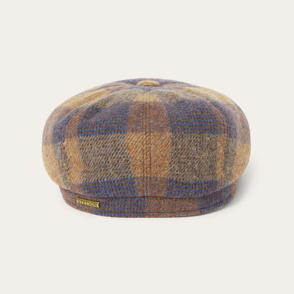 Wool Check Hatteras Cognac/Sand/Blue