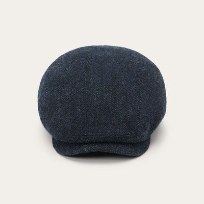 Wool Herringbone Driver Cap Dark Navy Herringbone