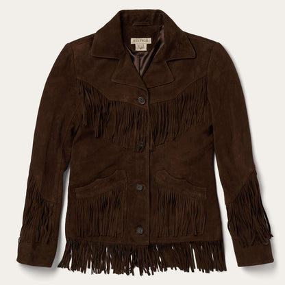 Fringe Suede Jacket Chocolate
