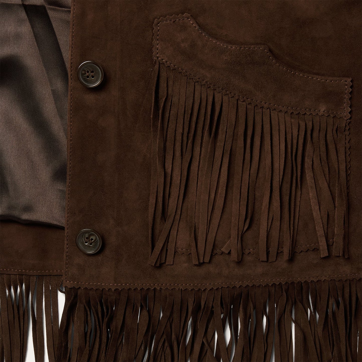 Fringe Suede Jacket Chocolate