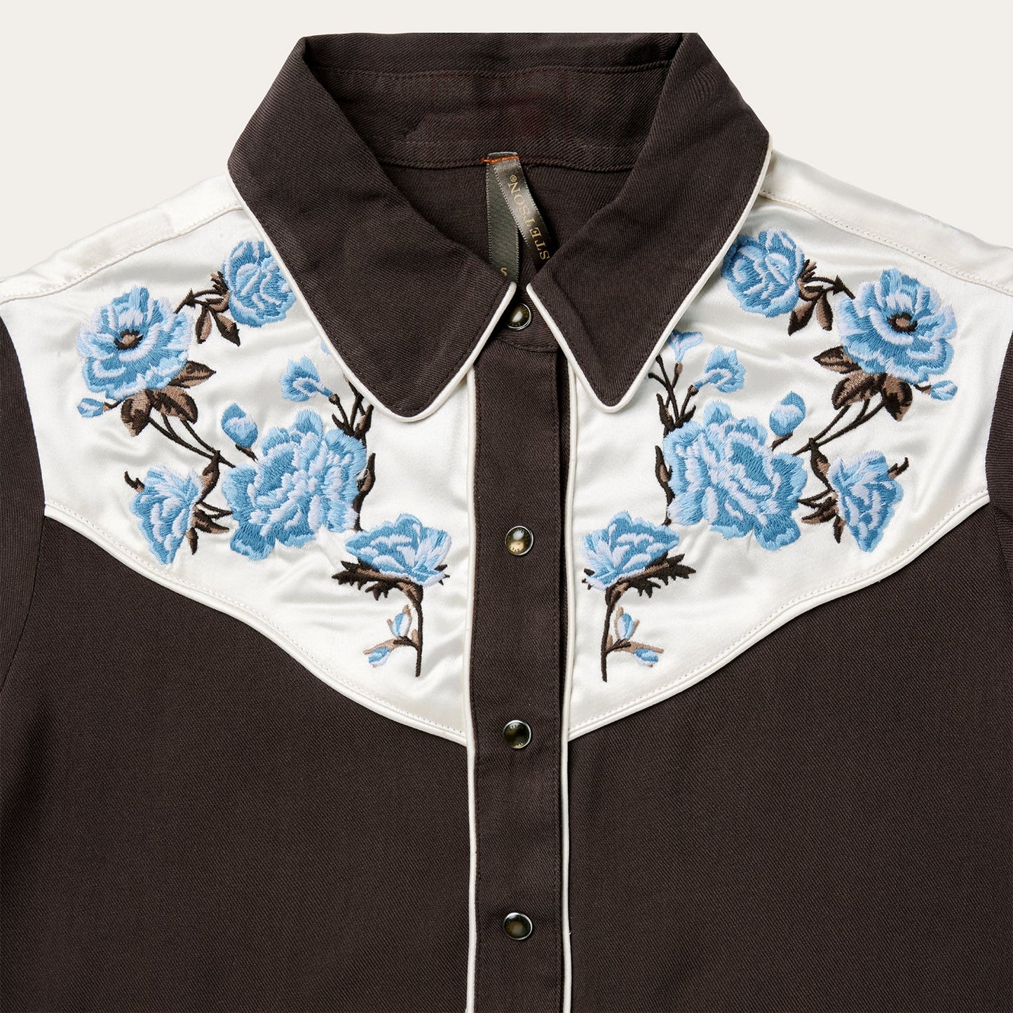 Embroidered Western Shirt Brown
