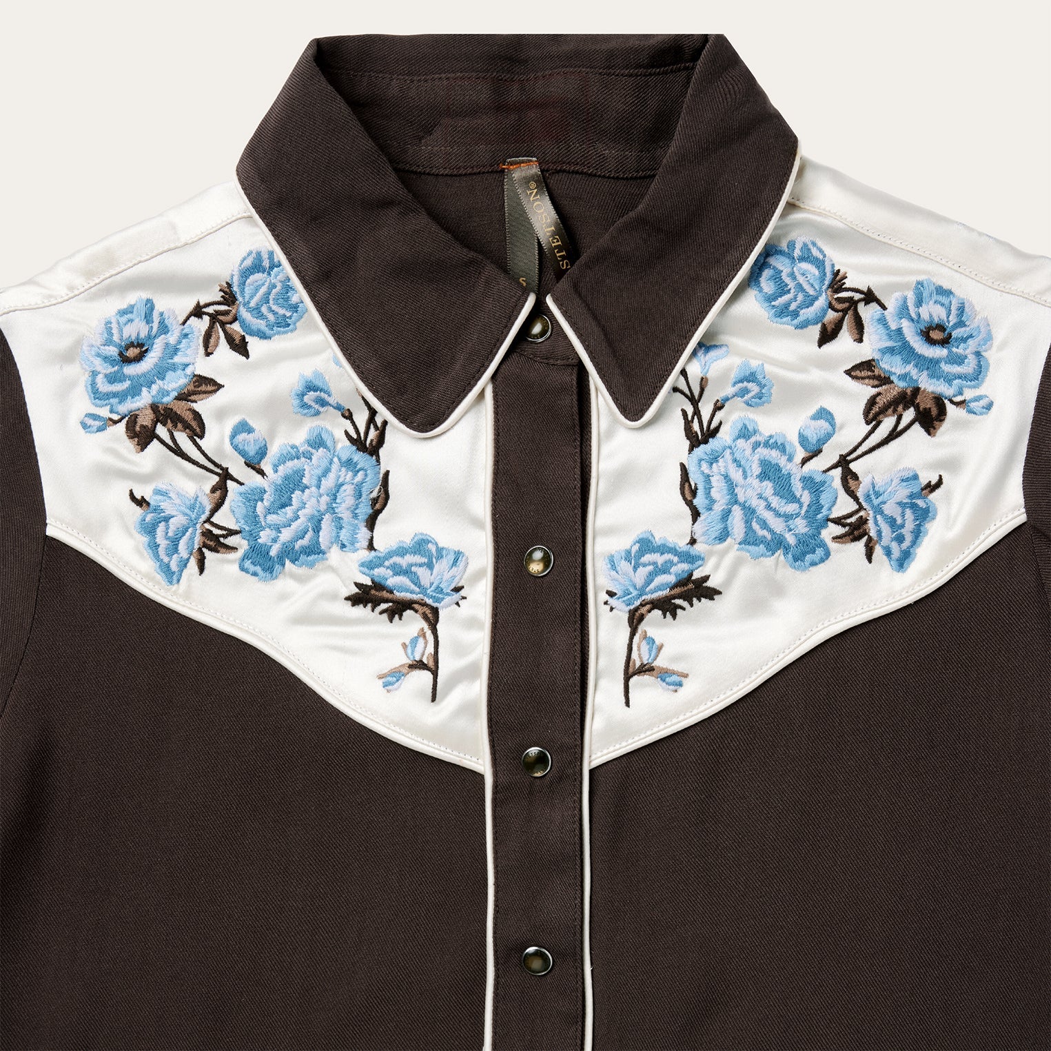Embroidered Western Shirt Brown