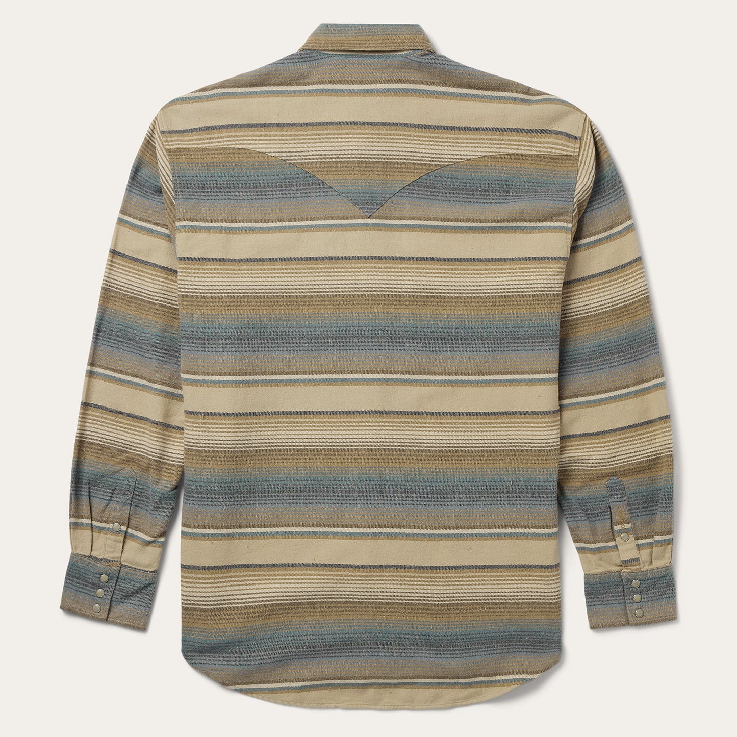 Blue Stripe Flannel Western Shirt Blue