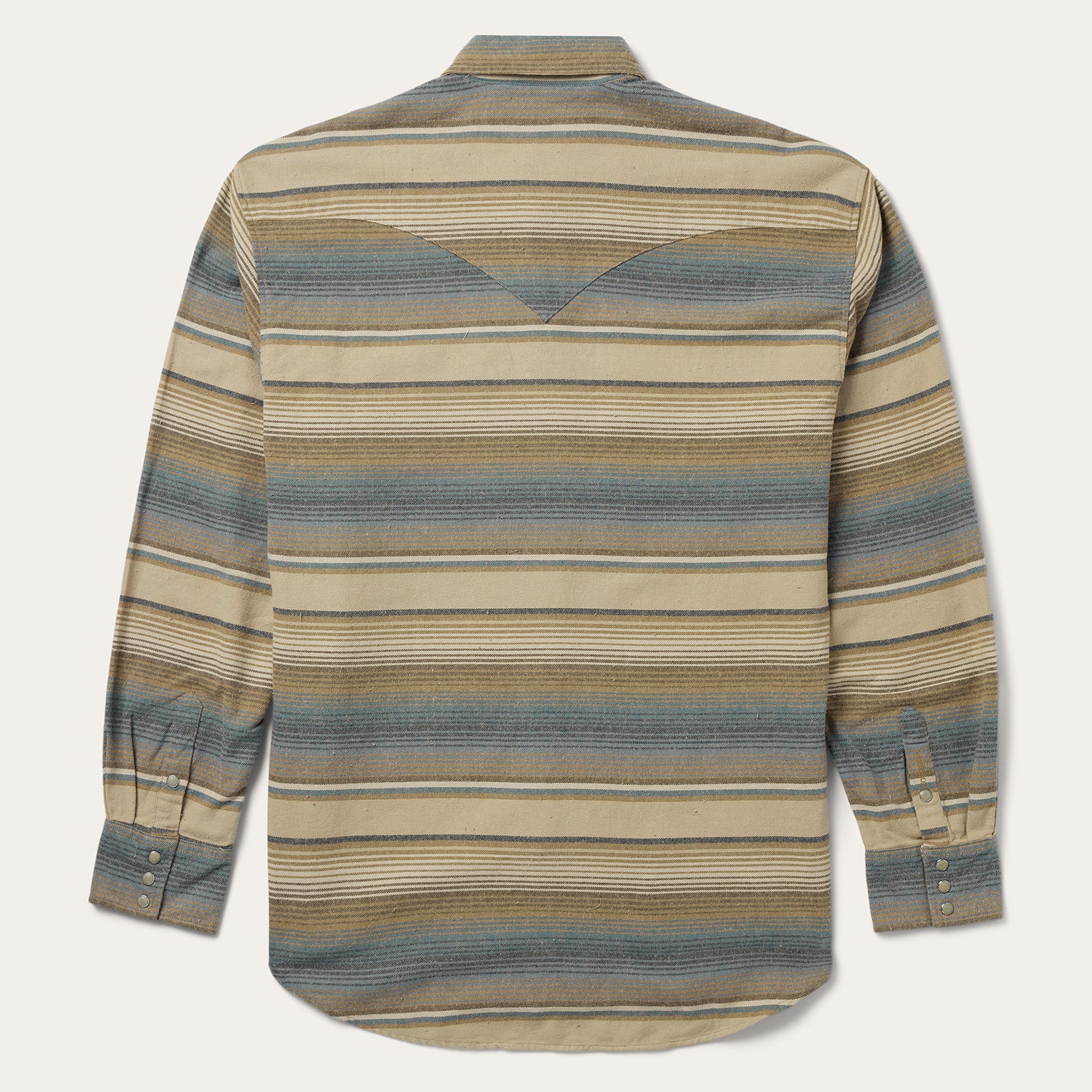 Blue Stripe Flannel Western Shirt Blue