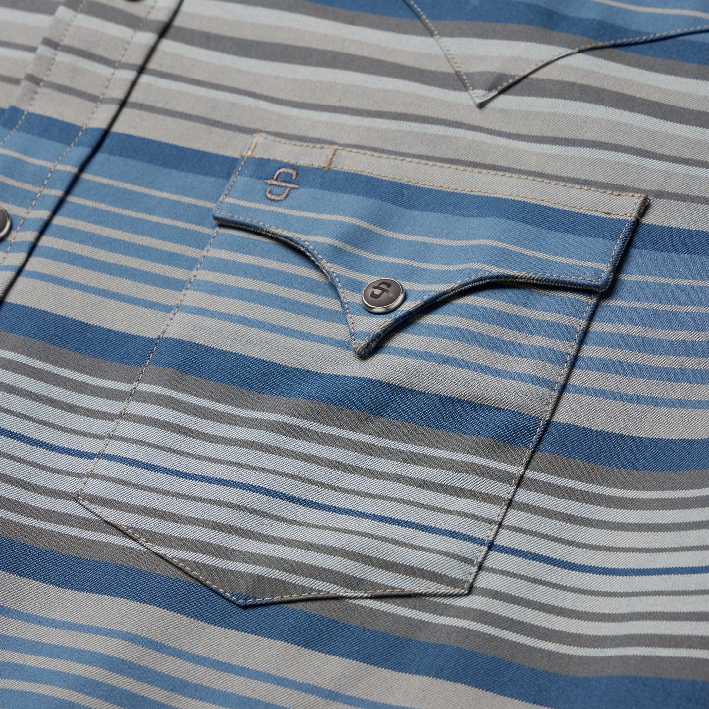 Serape Stripe Western Shirt Blue