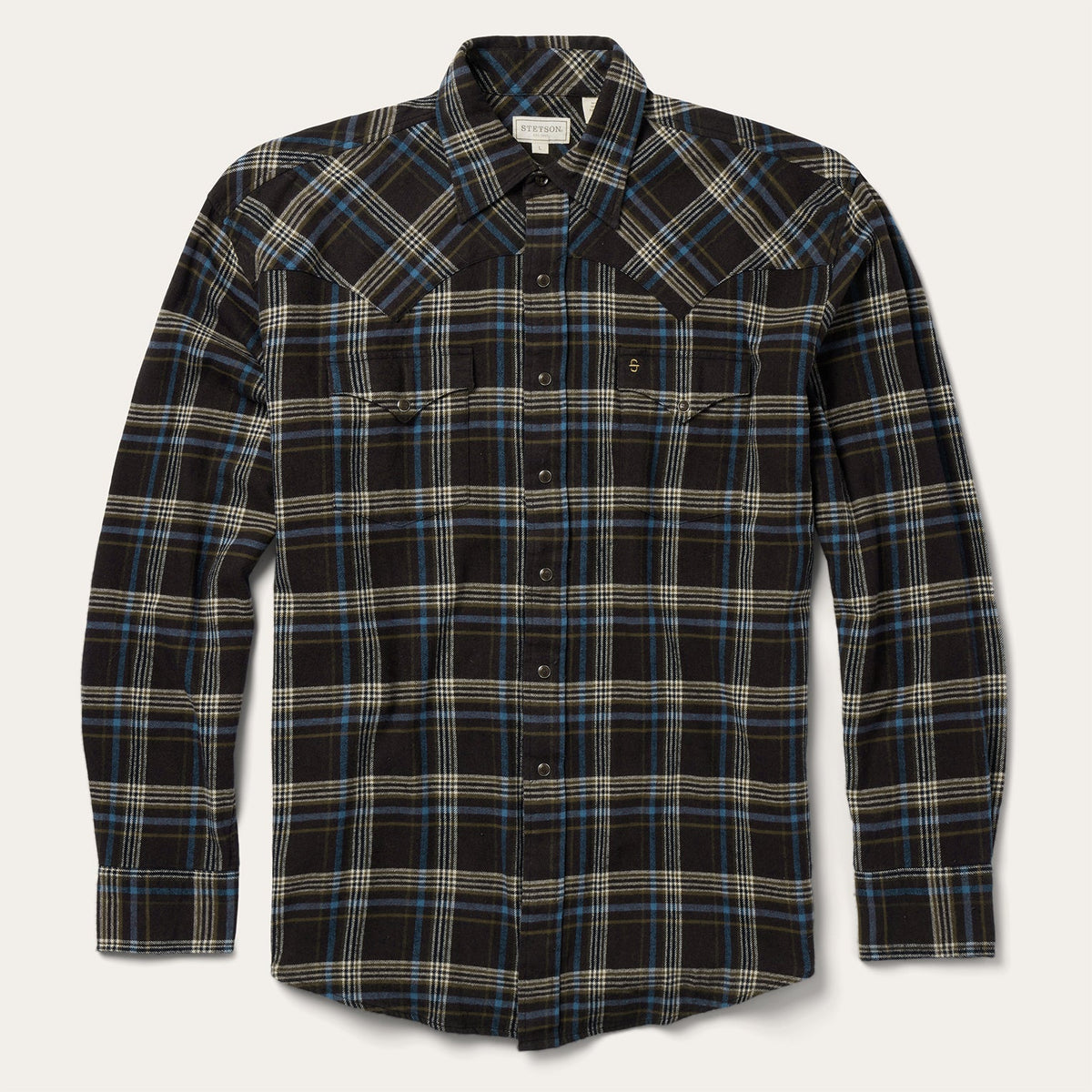 Brown Plaid Flannel Western Shirt Brown