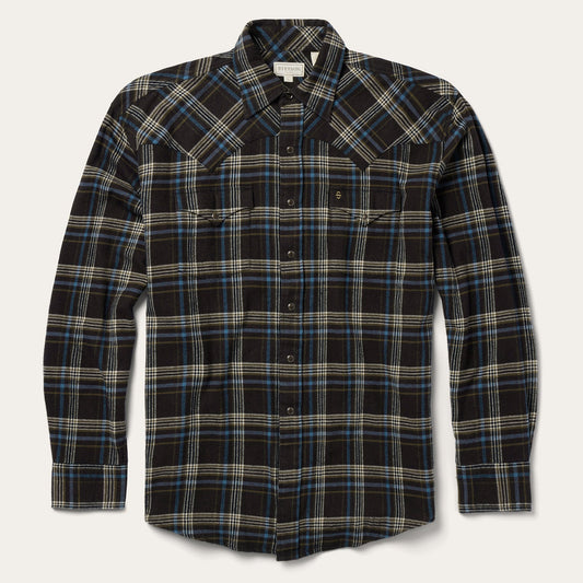 Brown Plaid Flannel Western Shirt Brown