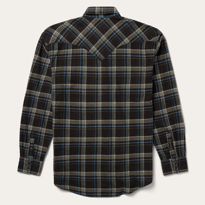 Brown Plaid Flannel Western Shirt Brown