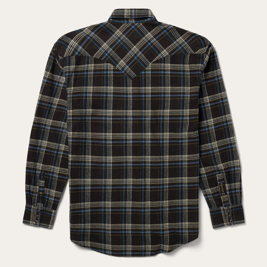 Brown Plaid Flannel Western Shirt Brown