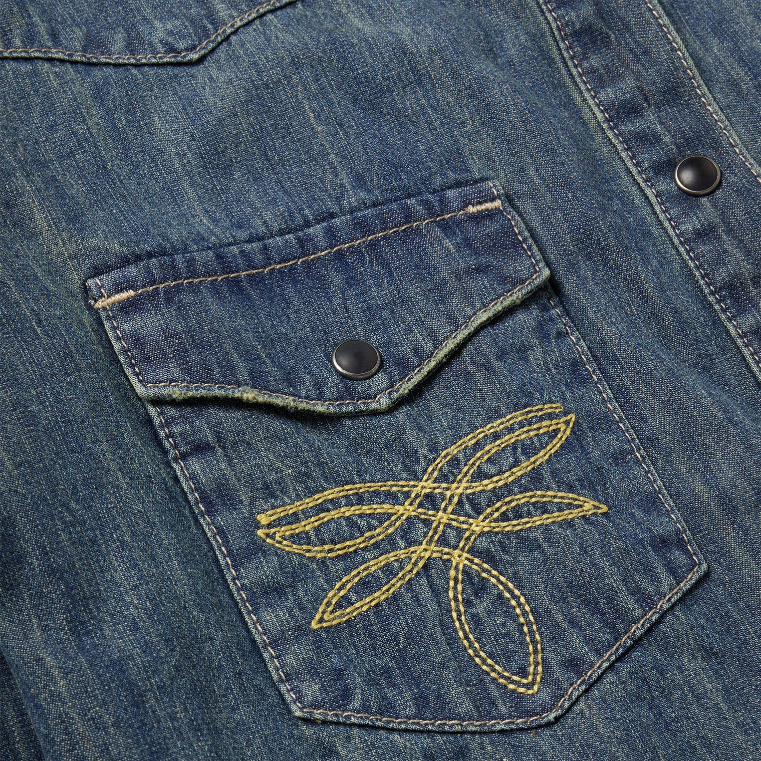 Dirty Denim Boyfriend Fit Shirt Blue