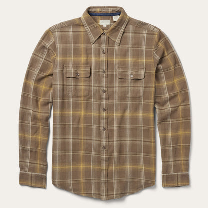 Brown Flannel Button-Front Shirt Brown