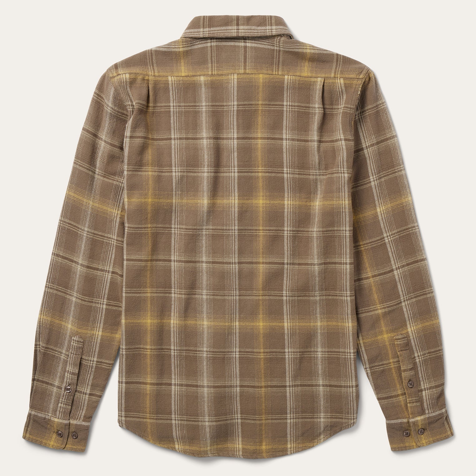 Brown Flannel Button-Front Shirt Brown