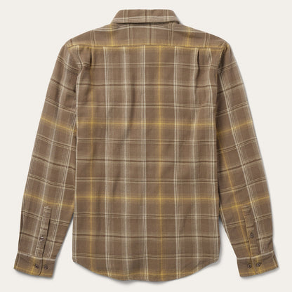 Brown Flannel Button-Front Shirt Brown