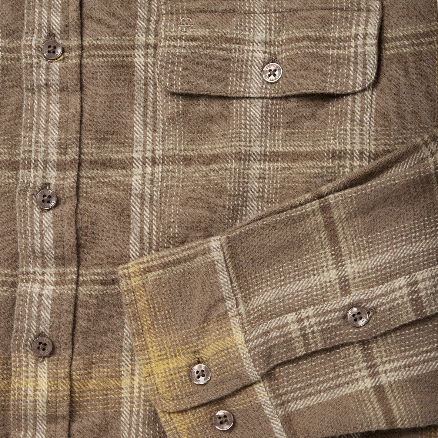 Brown Flannel Button-Front Shirt Brown