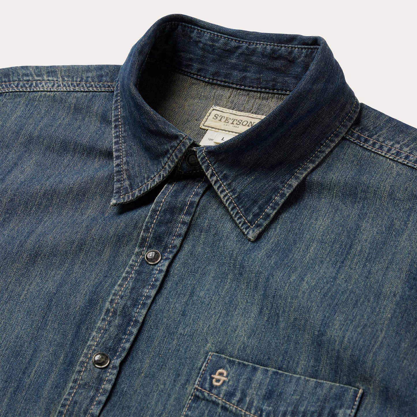Dark Denim Western Shirt Blue