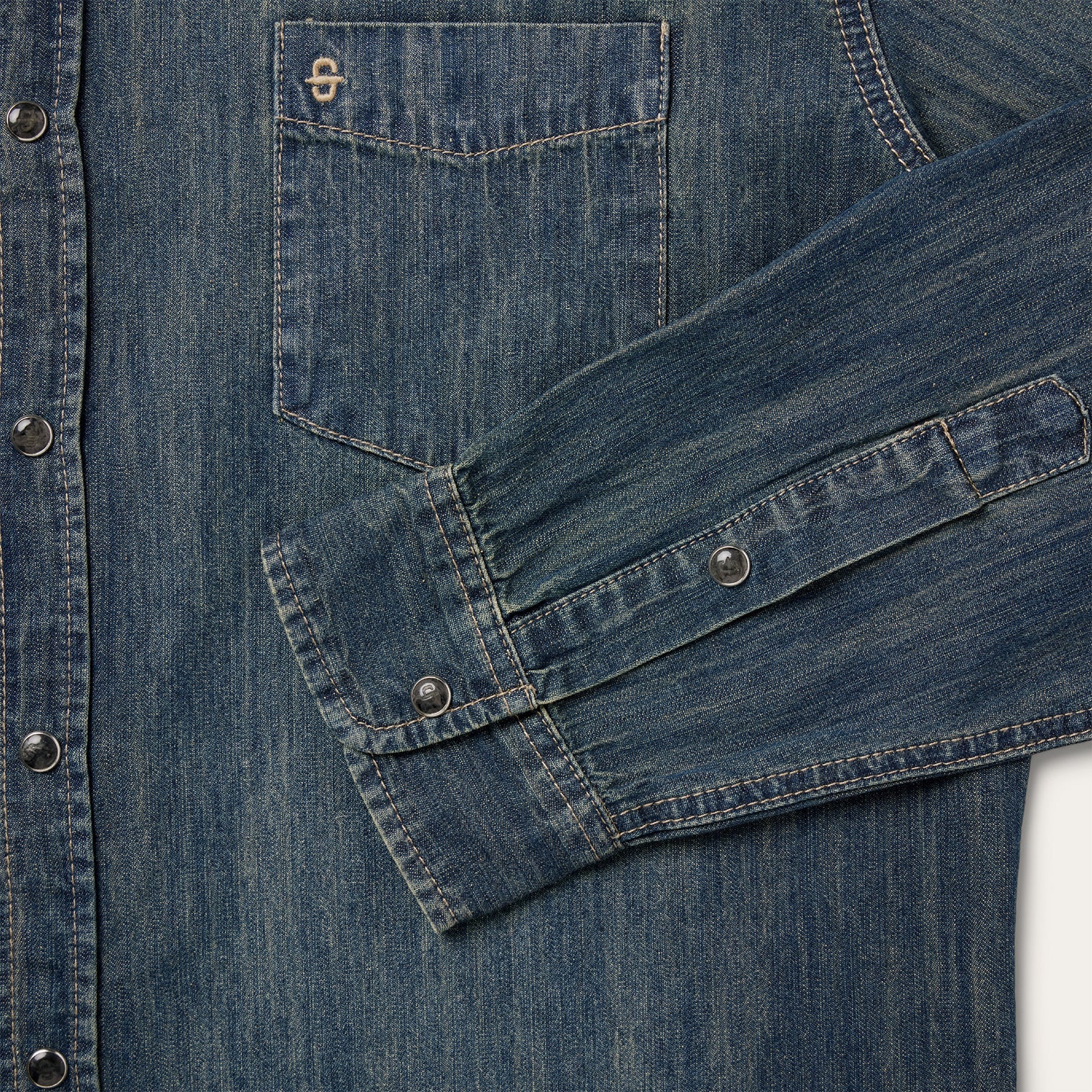 Dark Denim Western Shirt Blue