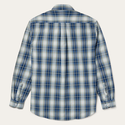 Crystal Plaid Button Down Shirt Blue