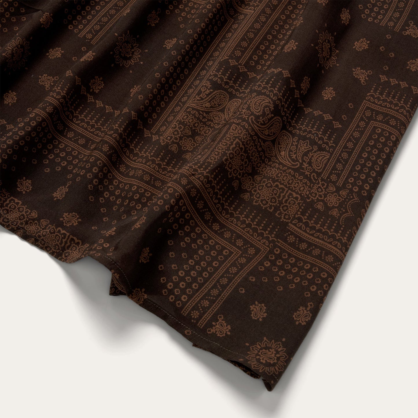 Patchwork Bandana Print Dress Brown
