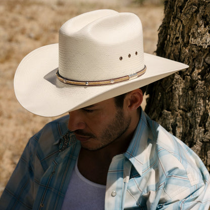 Angus 10X Straw Cowboy Hat Natural