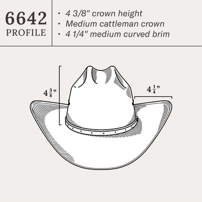 Rodeo 10X Straw Cowboy Hat Natural