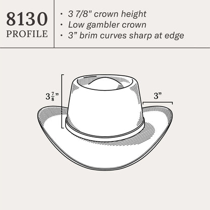 Royal Flush 10X Straw Cowboy Hat Black
