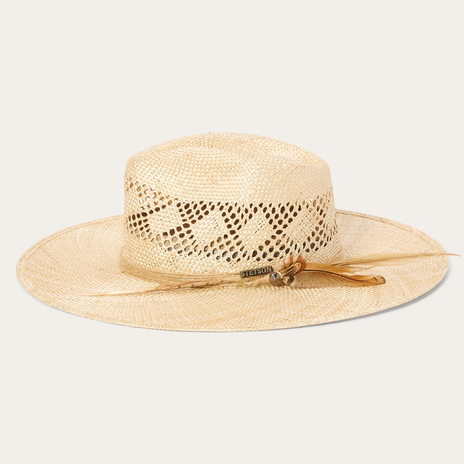 Chorus Straw Flat Brim Hat Natural