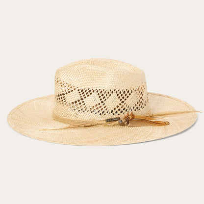 Chorus Straw Flat Brim Hat Natural