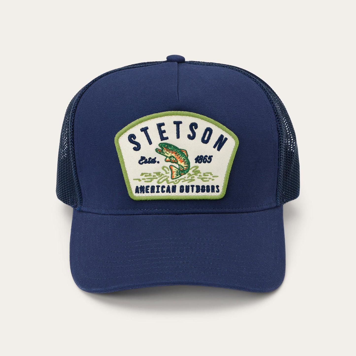 Fishing Patch Trucker Cap Navy