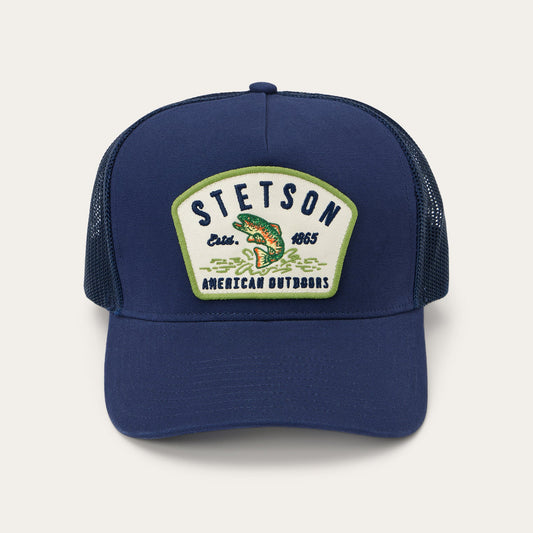 Fishing Patch Trucker Cap Navy