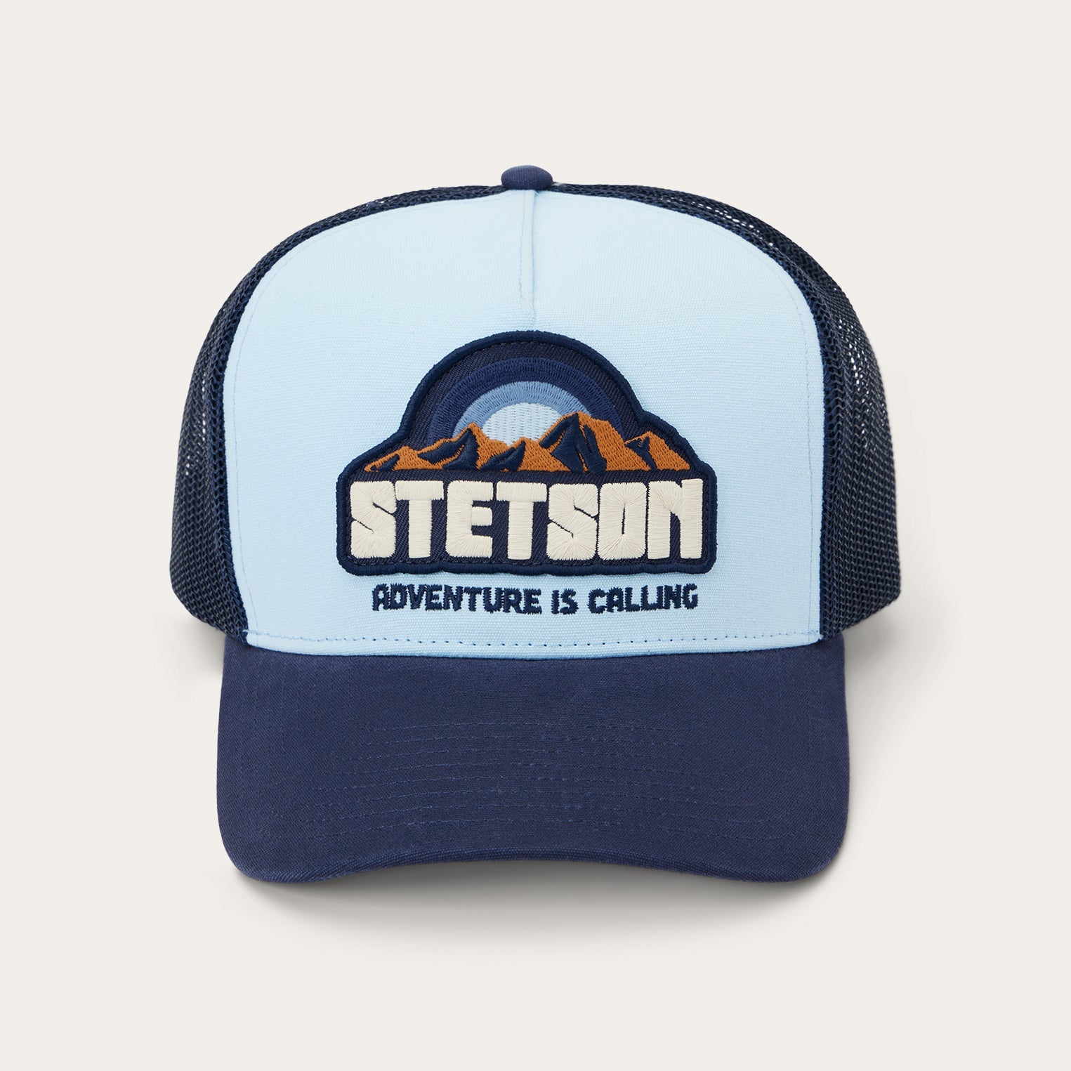 Mountain Sunset Trucker Cap Light Blue / Navy