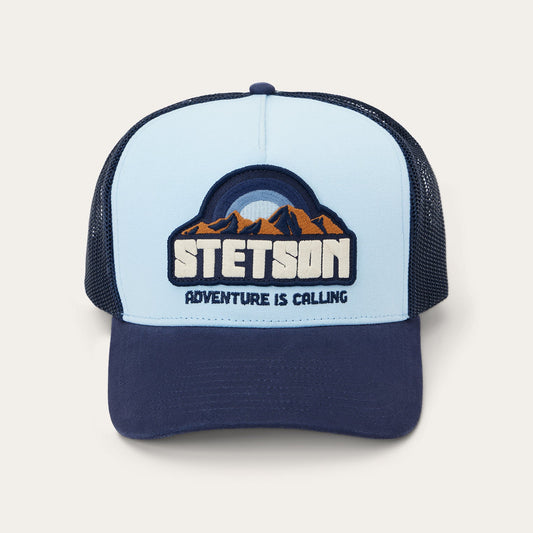 Mountain Sunset Trucker Cap Light Blue / Navy