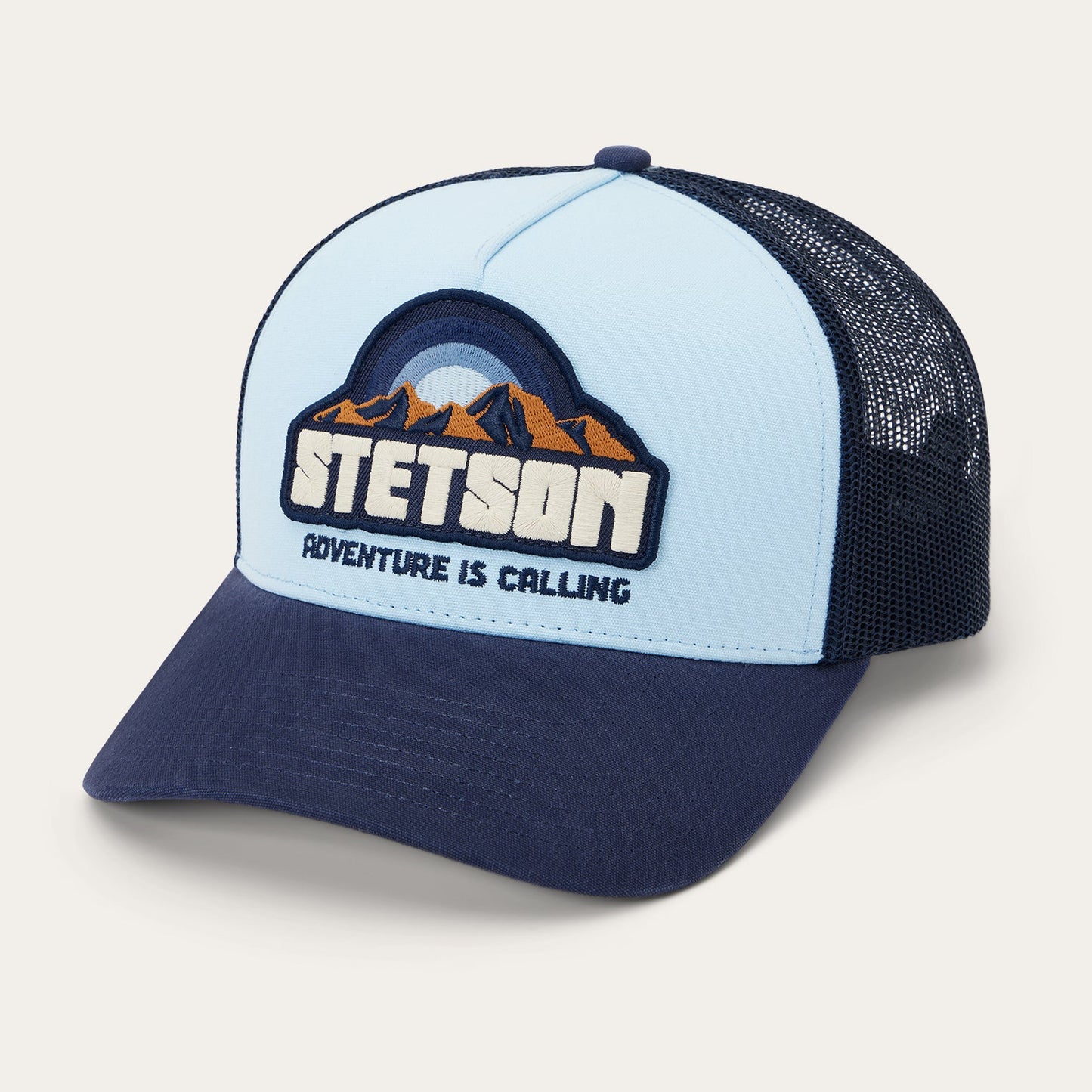 Mountain Sunset Trucker Cap Light Blue / Navy
