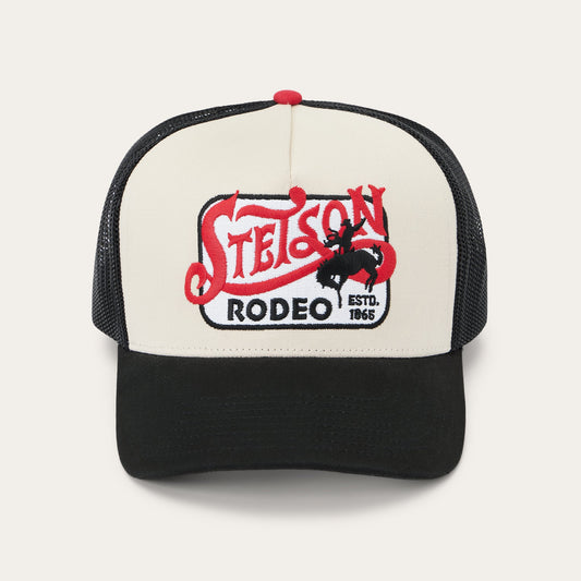 Rodeo Patch Trucker Cap Off White / Black