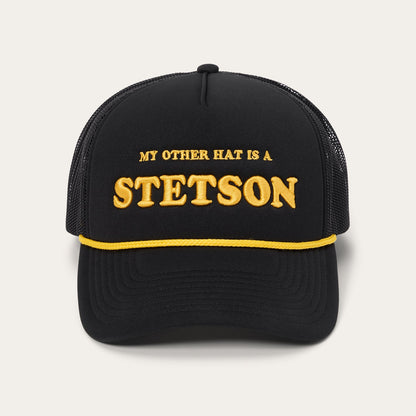 My Other Hat Is A Stetson Trucker Cap Black