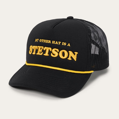 My Other Hat Is A Stetson Trucker Cap Black